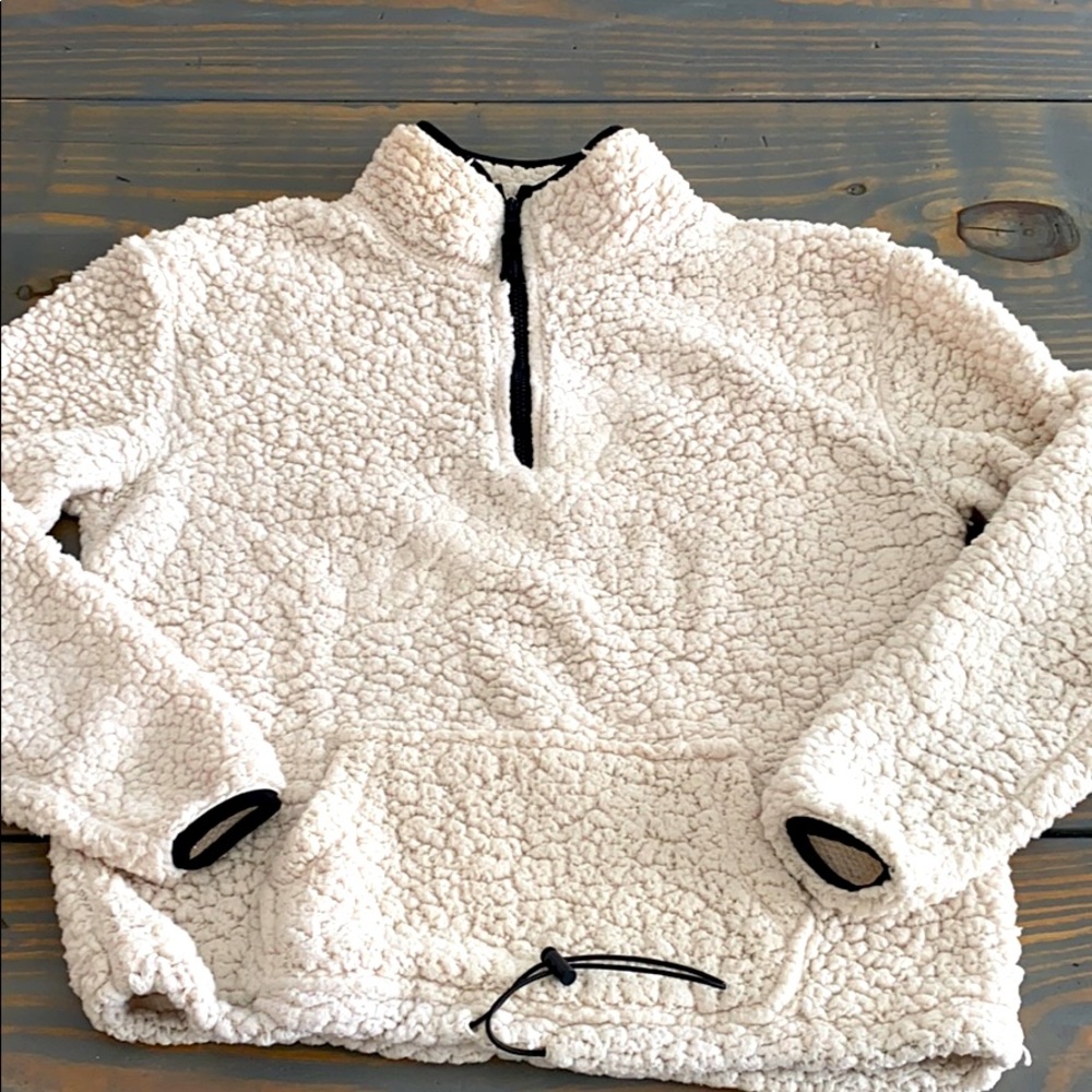 Fleece puffer sweatshirt